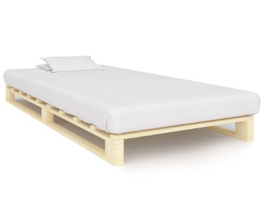 vidaXL Rama łóżka z palet, lite drewno sosnowe, 100 x 200 cm 285235-1