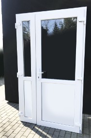 NOWE Drzwi PCV 160x210  PVC szyba panel, sklepowe  biurowe białe od ręki-2