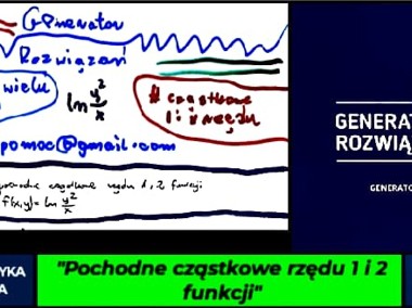 "Pochodne cząstkowe rzędu 1 i 2 funkcji" Rozwiązanie zadania. #Matematyka #Wyższ-1