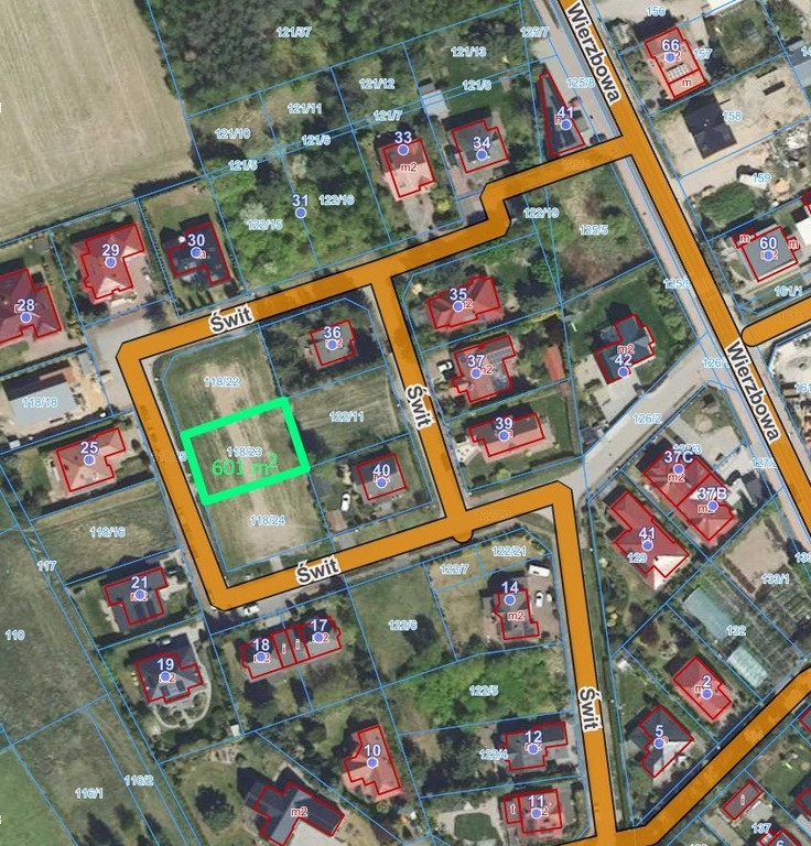 Atrakcyjna działka w Lusowie 601 m² ul. Świt - Widok 2