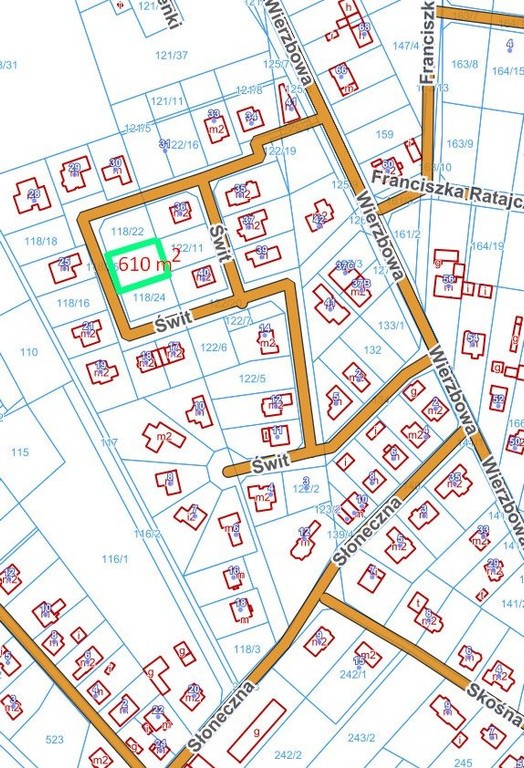 Atrakcyjna działka w Lusowie 601 m² ul. Świt - Widok 4