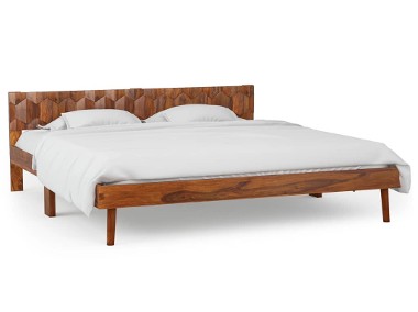 vidaXL Rama łóżka, lite drewno sheesham, 180x200 cm 246357-1