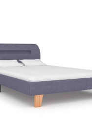 vidaXL Rama łóżka z LED, jasnoszara, tapicerowana tkaniną, 120x200 cm 280897-2