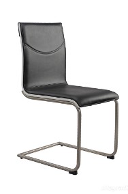 Krzesło KN-85PMD stal nierdzewna lakierowane biało czarne-2