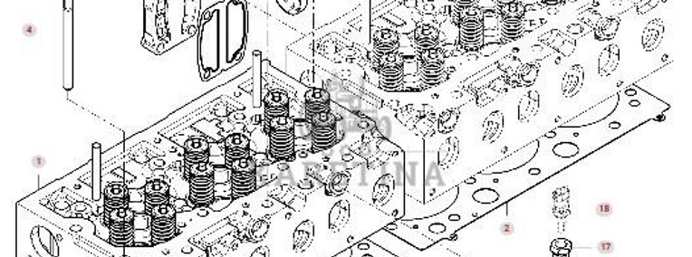 Massey Ferguson 7718S DYNA-VT Głowica Cylindrów Silnika CZĘŚCI V837086472-1