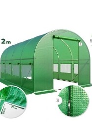Ogromny TUNEL FOLIOWY 10 m² 400 × 250 cm zielony + GRATIS! *Okazja*-2