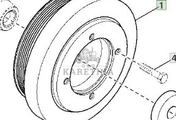 John Deere 6068HLA73 6920 6920S Koło Pasowe z Amortyzatorem z Tłumikiem CZĘŚCI RE516509 RE537578