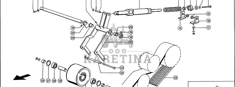 Claas Lexion 580 HYDR.SIŁOWNIK 0000405711 (Napinacz napędu młocarni)-1