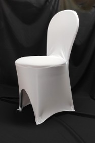 Elastyczny Pokrowiec na krzesło kuchenne WENUS Biały -2