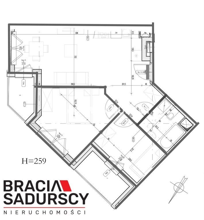 3 pok., Zabłocie, 2022r., 2 balkony, klimatyzacja - Widok 3
