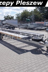 LT-015 przyczepa ciężarowa, laweta aluminiowa 3 osiowa, do 2 pojazdów, najazdy aluminiowe, 850x210cm DMC 3500kg-2