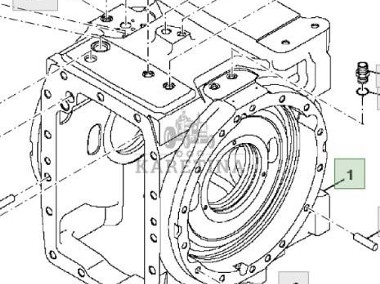 John Deere 8110 8210 8310 8410 Obudowa Dyferencjału Dyfra Dyfer CZĘŚCI RE154032-1