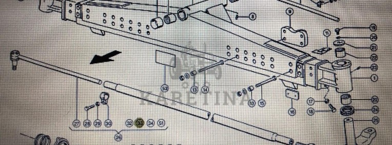 Przegub Claas Mega 370-340 Nr katalogowy 000 694 264 0 Nr 33 na rys katalogowym-1