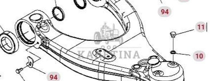 Fendt 930 933 936 939 942 GEN 7 Wahacz Górny Lewy CZĘŚCI H218PF050049A-1