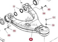 Fendt 930 933 936 939 942 GEN 7 Wahacz Górny Lewy CZĘŚCI H218PF050049A