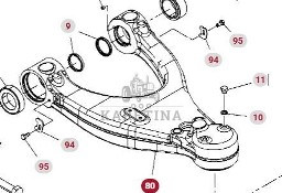 Fendt 930 933 936 939 942 GEN 7 Wahacz Górny Lewy CZĘŚCI H218PF050049A