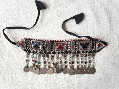 Duży naszyjnik choker afgański orient boho bohemian hippie tribal etno folk-1