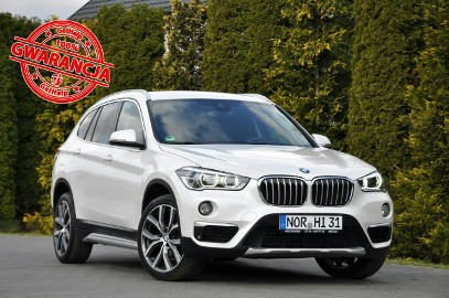 BMW X1 F48 2.0d(150KM)*Radar*Xenon*Ringi*Navi*Skóry*El.Klapa*Reling*I Wł*Alu19"