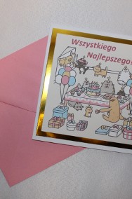 Kartka okolicznościowa kot Pusheen na urodziny imieniny dla dziecka RÓŻNE-2