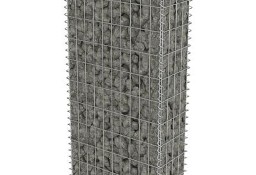 vidaXL Ściana gabionowa, stal galwanizowana, z pokrywą, 50x20x100 cm