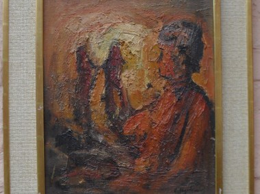 Obraz Olejny na Płótnie ,  Renzo Ugolini Abstrakcja . 64 x 56 cm-1