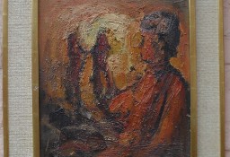 Obraz Olejny na Płótnie ,  Renzo Ugolini Abstrakcja . 64 x 56 cm