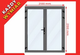 Drzwi Sklepowe Aluminiowe PCV ZIMNE 2100 x 2100 mm