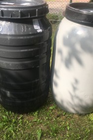 Beczki plastikowe na wodę 200, 220 litrów CZYSTE Z DEKLAMI-2