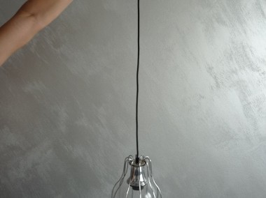 Lampa kuchenna na czarnym kablu 1m-2