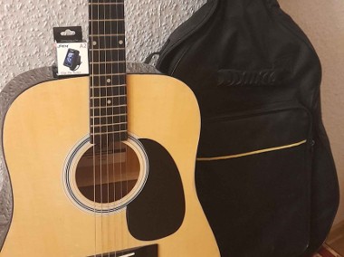 Gitara akustyczna SW 201 N, pokrowiec wodoodporny i tuner A2 czarny-1