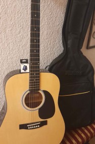 Gitara akustyczna SW 201 N, pokrowiec wodoodporny i tuner A2 czarny-2