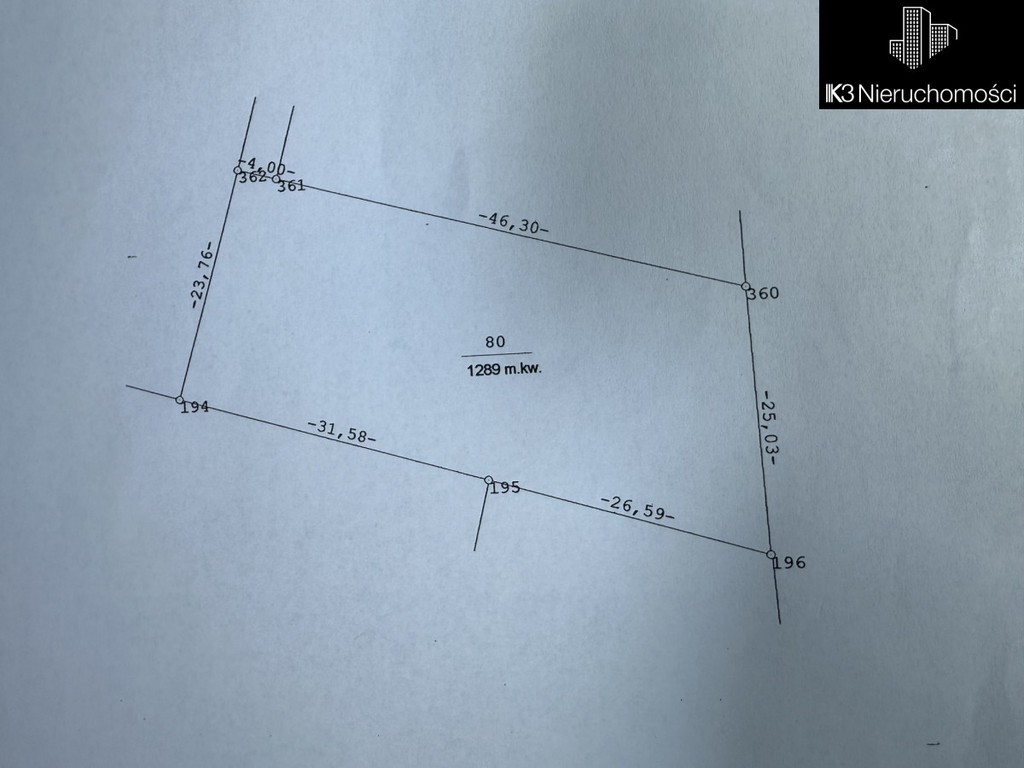 Działka 1289 m² ul. Jutrzenki wydane WZ - Widok 3