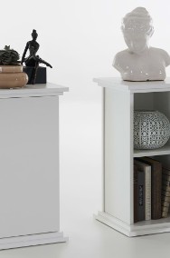 FMD Stolik boczny z drzwiczkami, 57,4 cm, biały428723-2