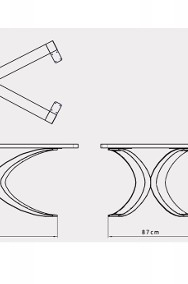 Noga do stołu 3D rama glamour stolika biurka nogi industr blat biuro pająk meble-2