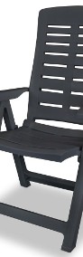 vidaXL Rozkładane krzesła ogrodowe, 2 szt., plastikowe, antracytowe43897-3