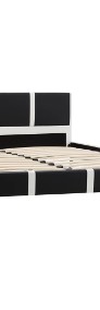 vidaXL Rama łóżka, czarno-biała, sztuczna skóra, 120 x 200 cm 280288-3