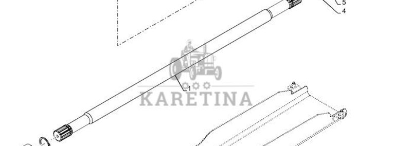 New Holland T6070 Wałek napędowy 87315240-1