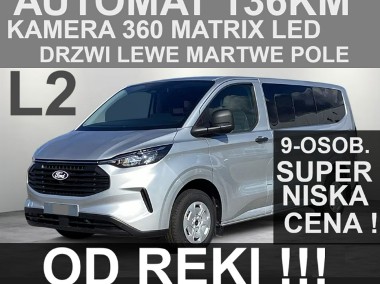 Ford Transit Custom Trend 136KM A8 DrzwiLewe Matrix Led Kamera 360 od ręki 9-os. 2174zł-1