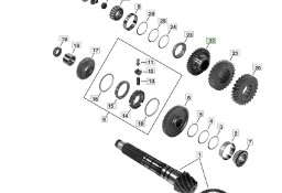 John Deere 7600 7700 7800 - koło zębate przekładnia śrubowa R93255