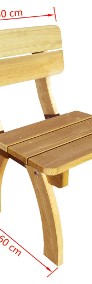 vidaXL Krzesła ogrodowe 2 szt Drewno sosnowe 273755-4