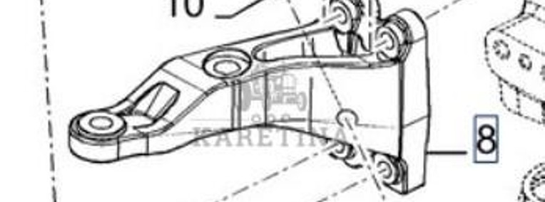 New Holland CR9080 Wspornik Mocowanie Uchwyt Osi Tylnej Prawy Lewy CZĘŚCI 87281649 87281650-1