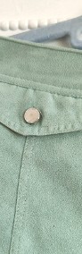 Mini spódnica H&M 38 M zielona pistacjowa na guzki miniówka spódniczka-3
