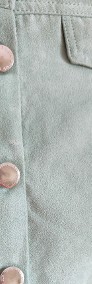 Mini spódnica H&M 38 M zielona pistacjowa na guzki miniówka spódniczka-4