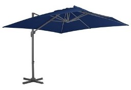 vidaXL Parasol wiszący z aluminiowym słupkiem, 3x3 m, niebieski