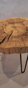 Stolik kawowy plaster drewna wiąz loft industrial od ręki-4