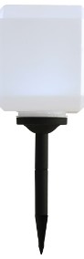 vidaXL Sześcienne lampy solarne na zewnątrz, 2 szt., LED, 20 cm, białe 44463-3