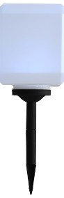 vidaXL Sześcienne lampy solarne na zewnątrz, 2 szt., LED, 20 cm, białe 44463-4