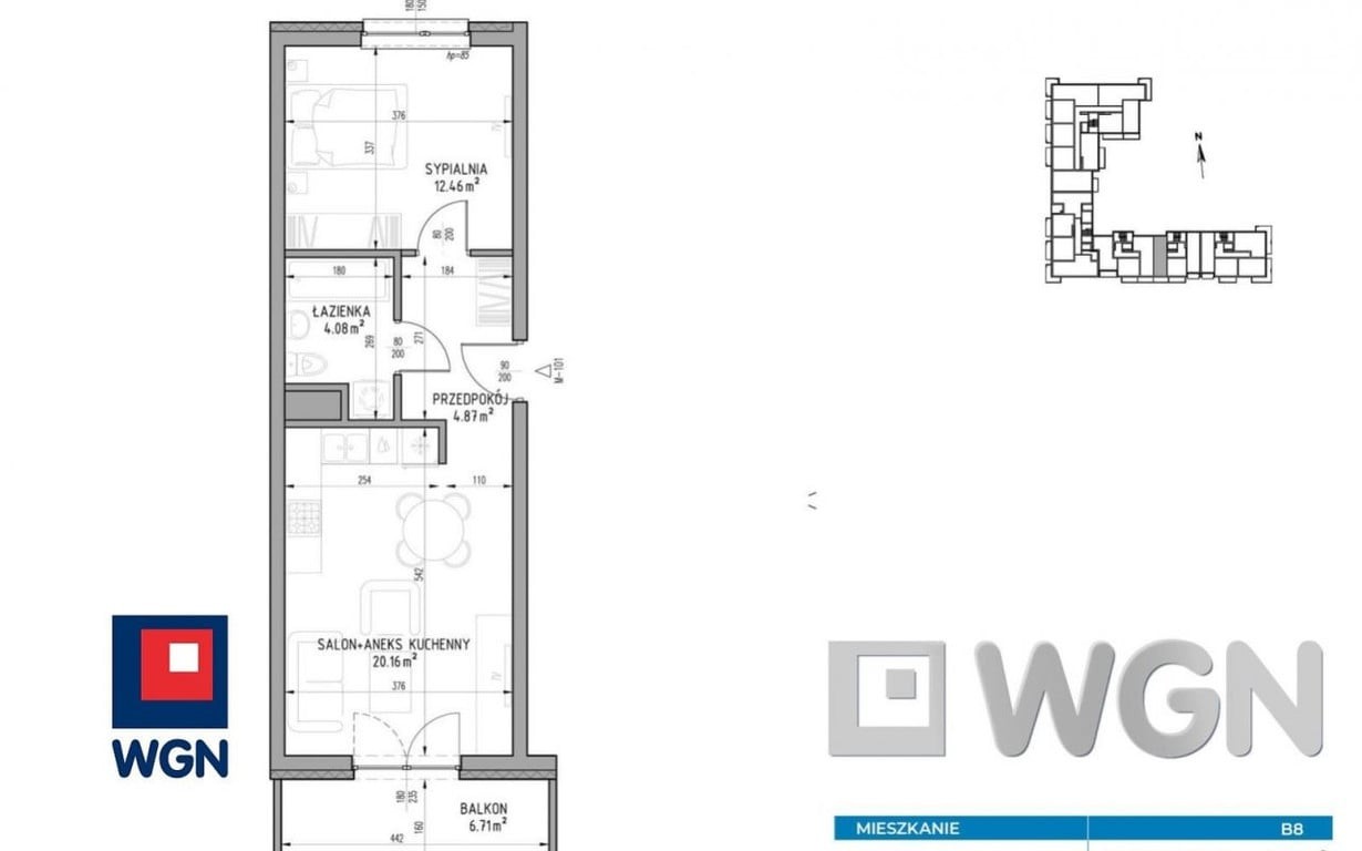 Mieszkanie na sprzedaż, 41 m², 2 pokoje Lublin