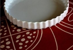 TARTA 25 cm / ceramiczne naczynie ryflowane do pieczenia tarty quiche