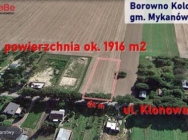 Wymiarowa działka w Kolonia Borowno, gm. Mykanów-1